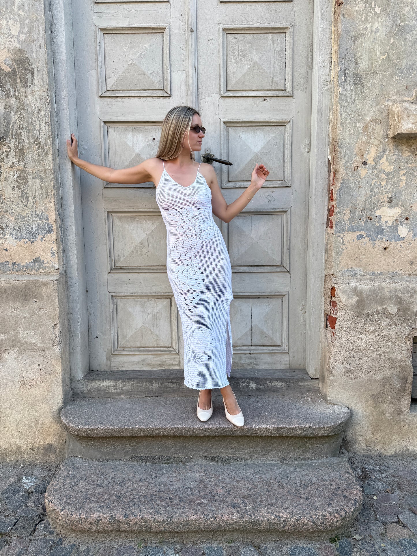FILET CROCHET ROSE DRESS | pdf pattern in English