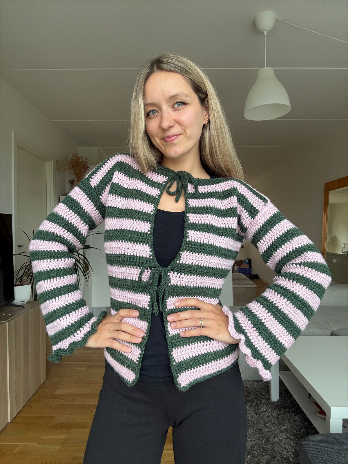 TIE-UP CROCHET CARDIGAN | pdf pattern in English