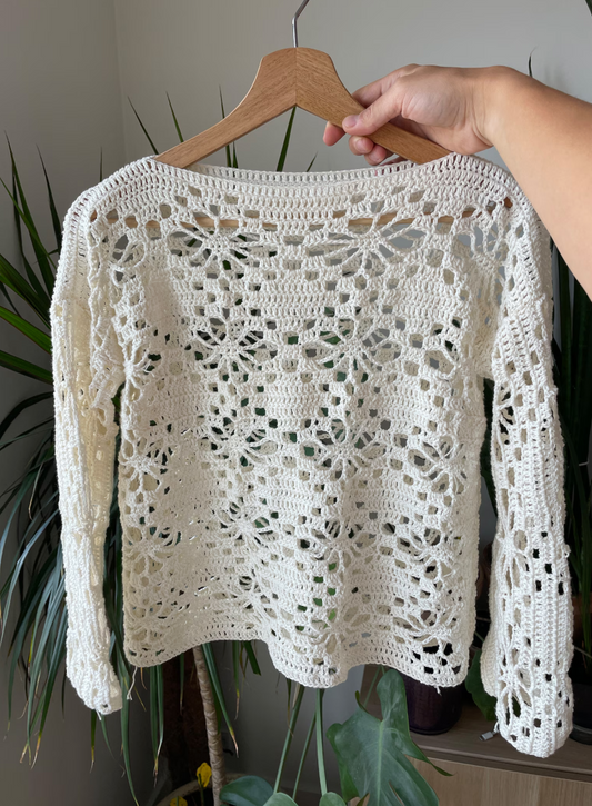 LACY FLOWER TOP | pdf pattern in English