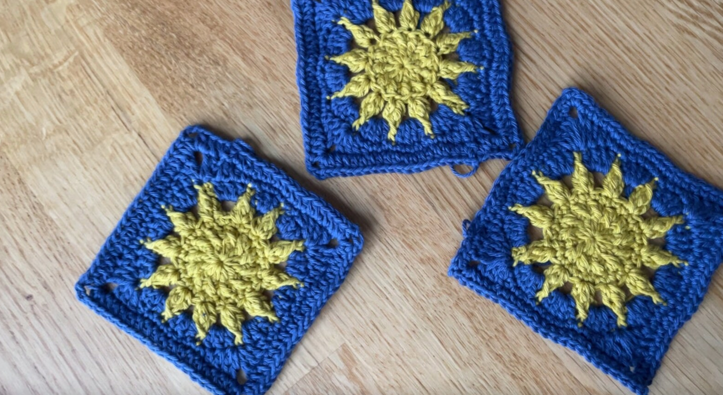 SUN GRANNY SQUARE | pdf pattern in English