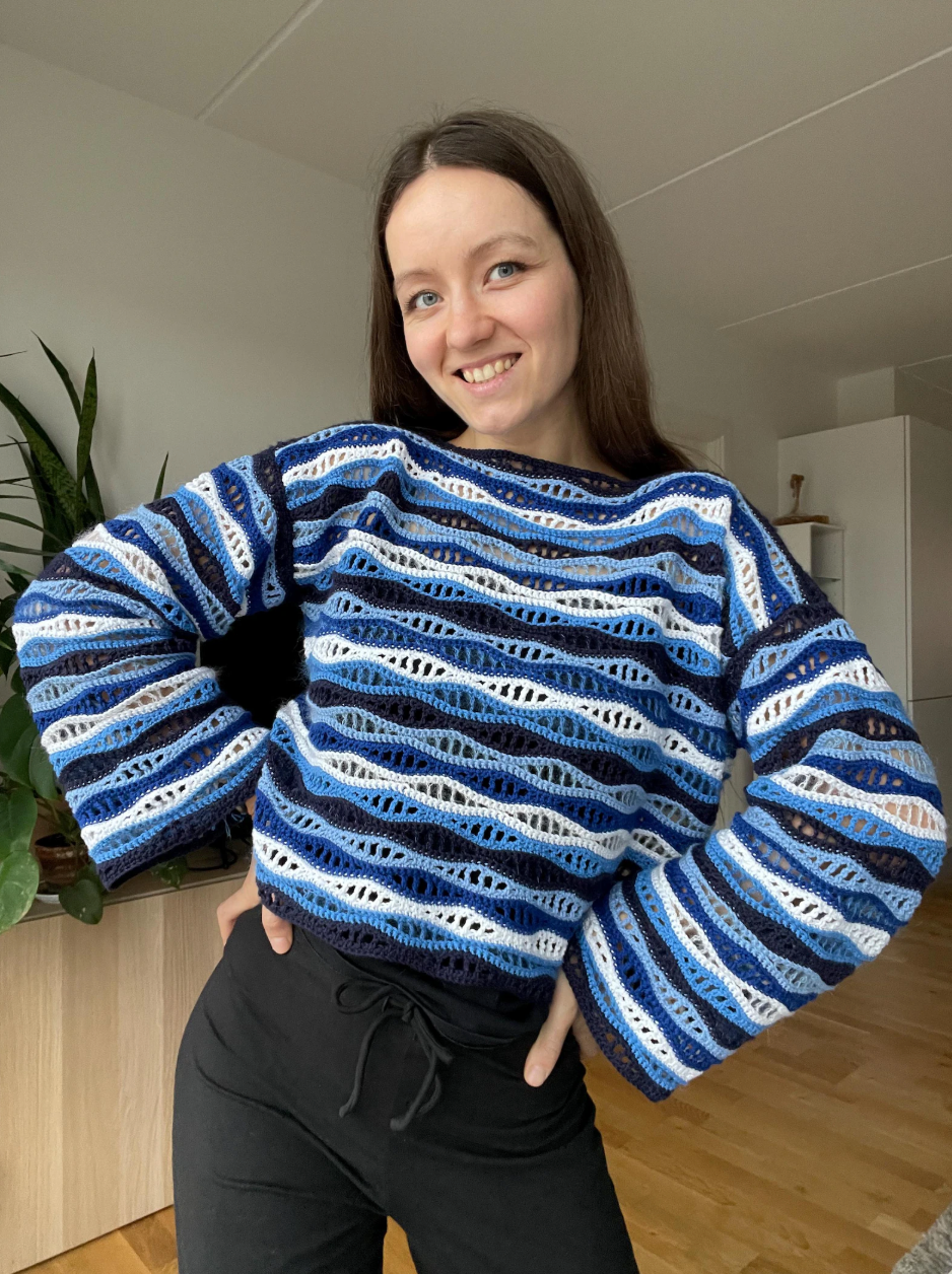 WAVE CROCHET TOP | pdf pattern in English