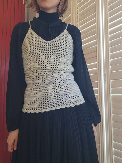 BUTTERFLY FILET CROCHET top | pdf pattern in English