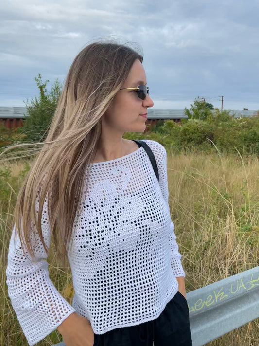FILET CROCHET RAGLAN | pdf pattern in English