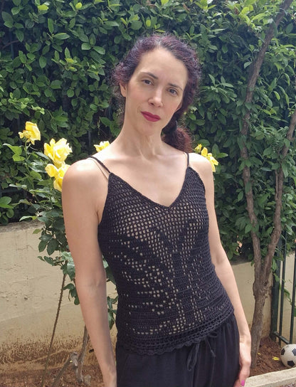 BUTTERFLY FILET CROCHET top | pdf pattern in English