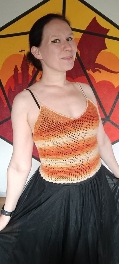 BUTTERFLY FILET CROCHET top | pdf pattern in English