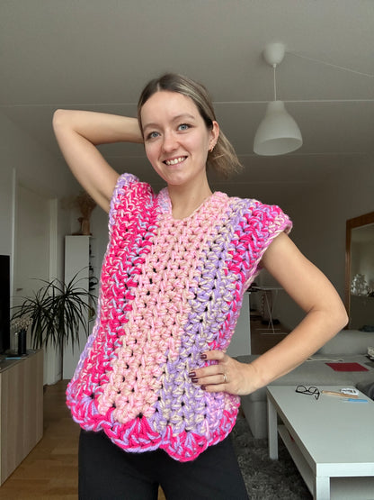CHUNKY CROCHET VEST | pdf pattern in English