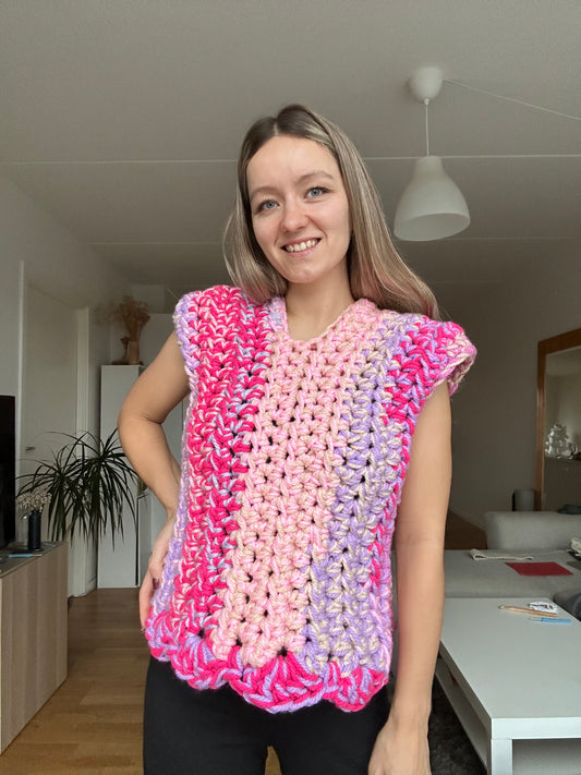 CHUNKY CROCHET VEST | pdf pattern in English