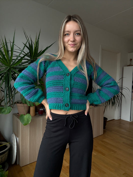 CROCHET RAGLAN CARDIGAN | top-down step-by-step pdf pattern in English