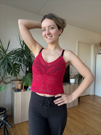 BUTTERFLY FILET CROCHET top | pdf pattern in English