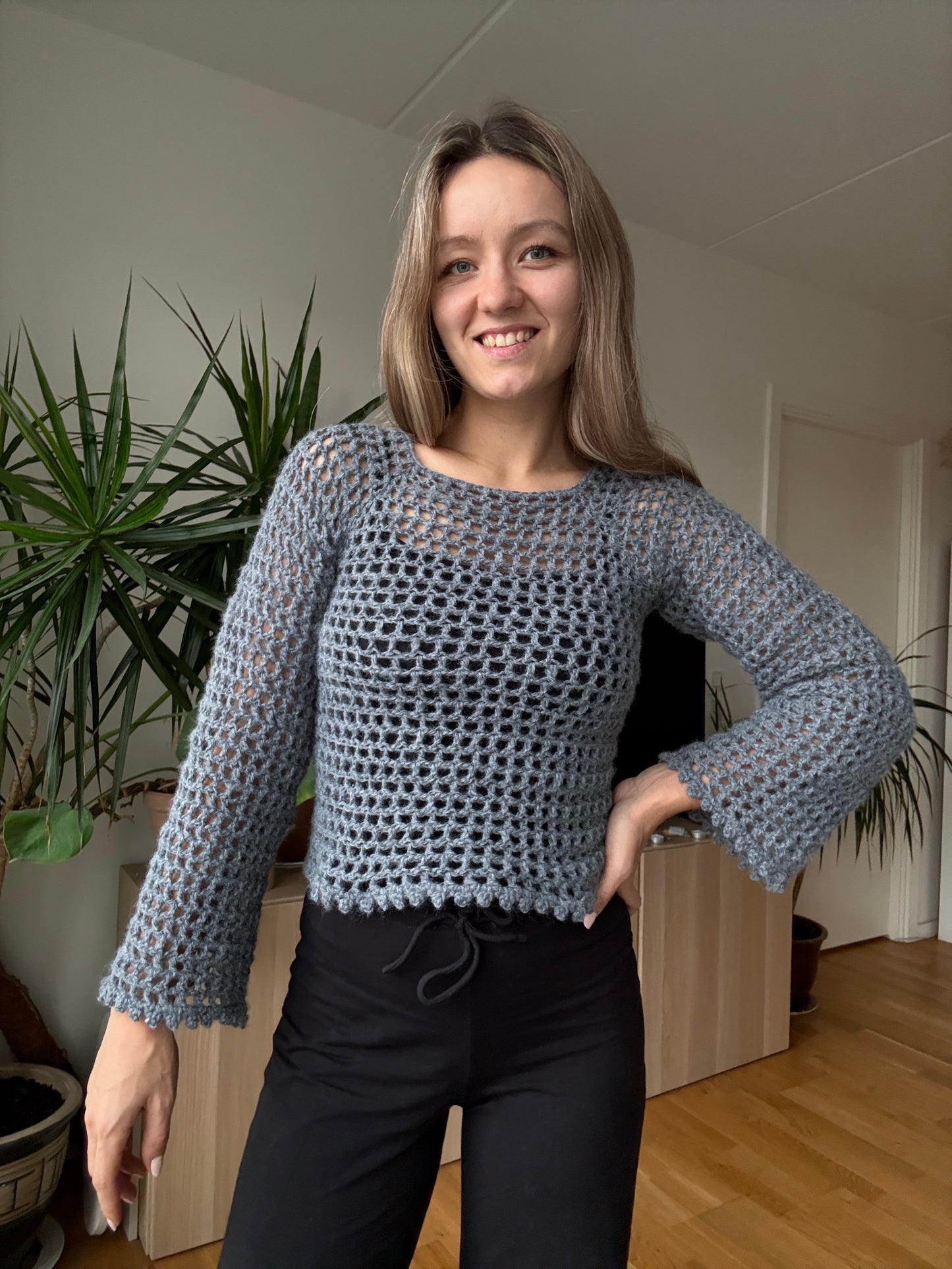 CROCHET MESH RAGLAN | top down sweater - beginner friendly pdf pattern in English