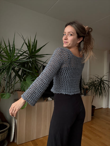 CROCHET MESH RAGLAN | top down sweater - beginner friendly pdf pattern in English