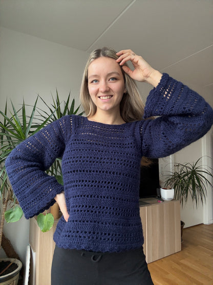 MULTI-STITCH CROCHET RAGLAN SWEATER | pdf pattern in English