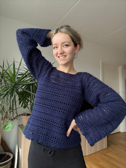 MULTI-STITCH CROCHET RAGLAN SWEATER | pdf pattern in English