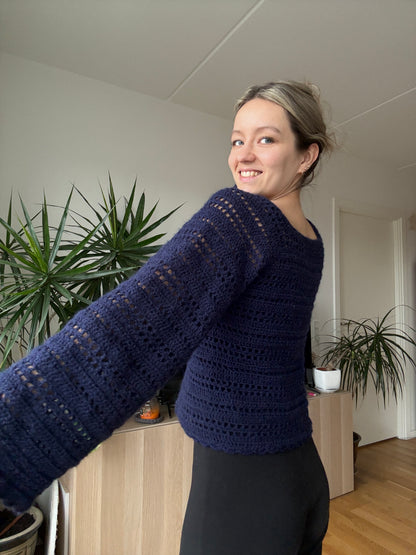 MULTI-STITCH CROCHET RAGLAN SWEATER | pdf pattern in English