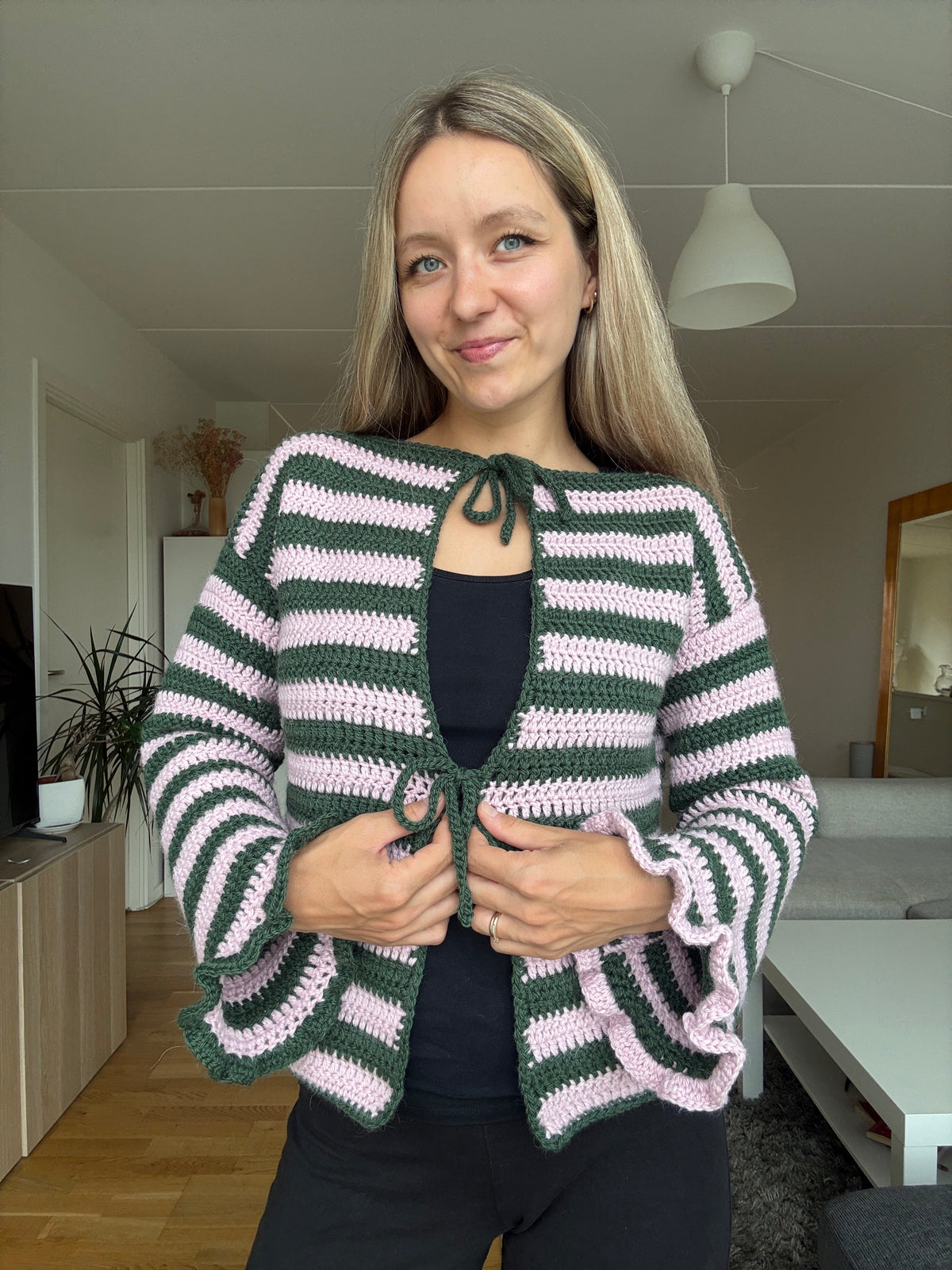 TIE-UP CROCHET CARDIGAN | pdf pattern in English