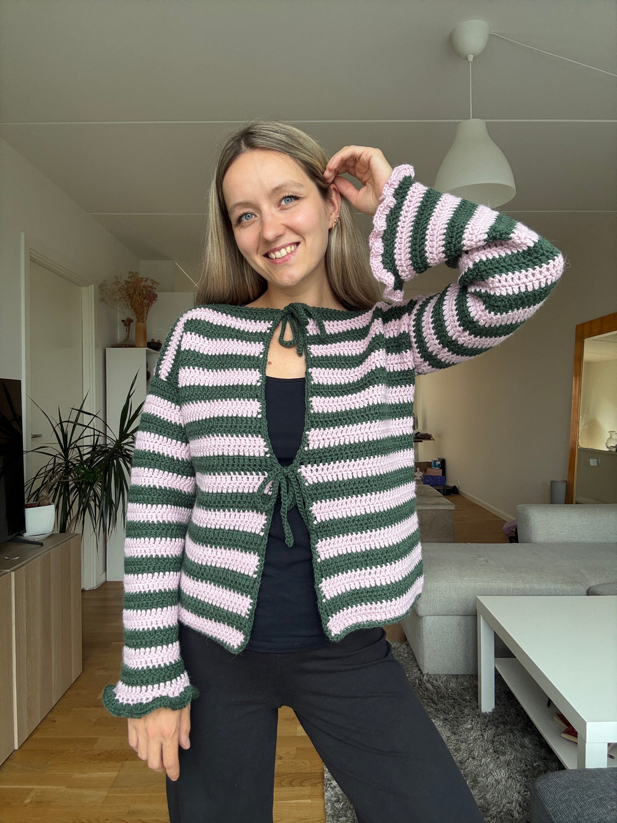 TIE-UP CROCHET CARDIGAN | pdf pattern in English