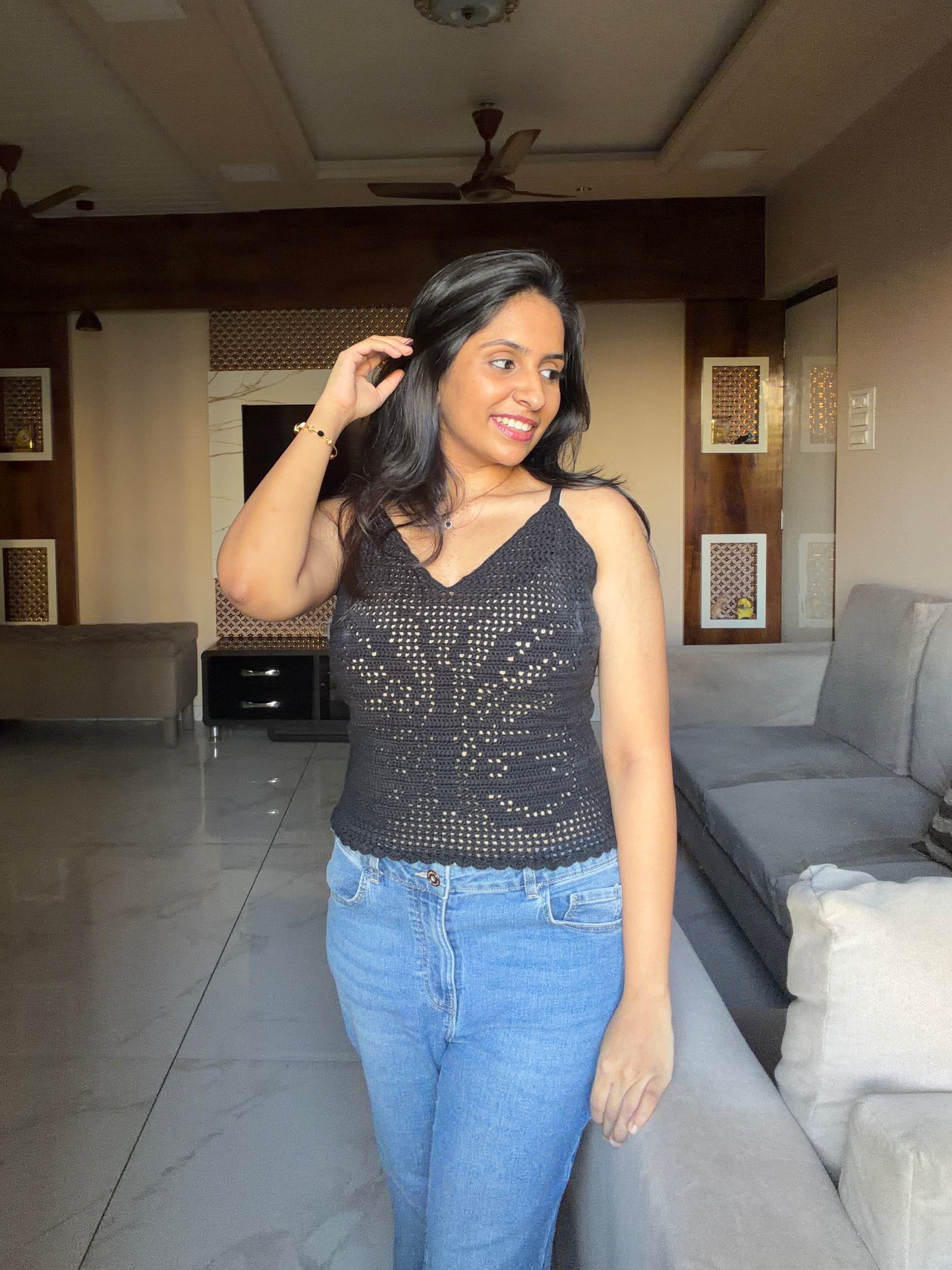 BUTTERFLY FILET CROCHET top | pdf pattern in English