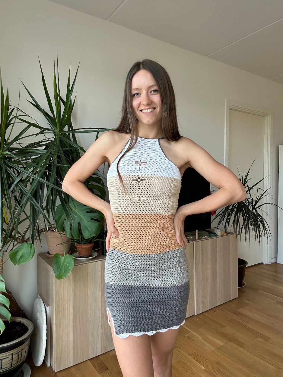 CROCHET HALTER DRESS | pdf pattern in English
