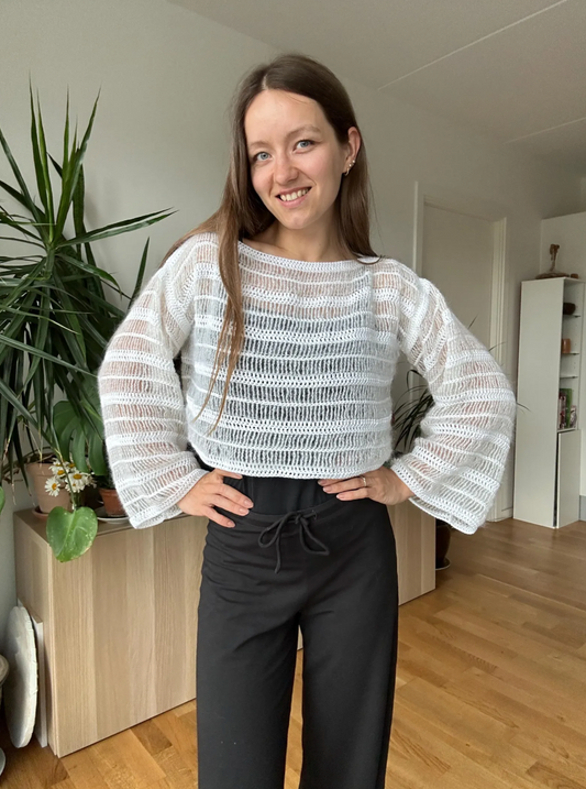CROCHET MESH SWEATER | pdf pattern in English