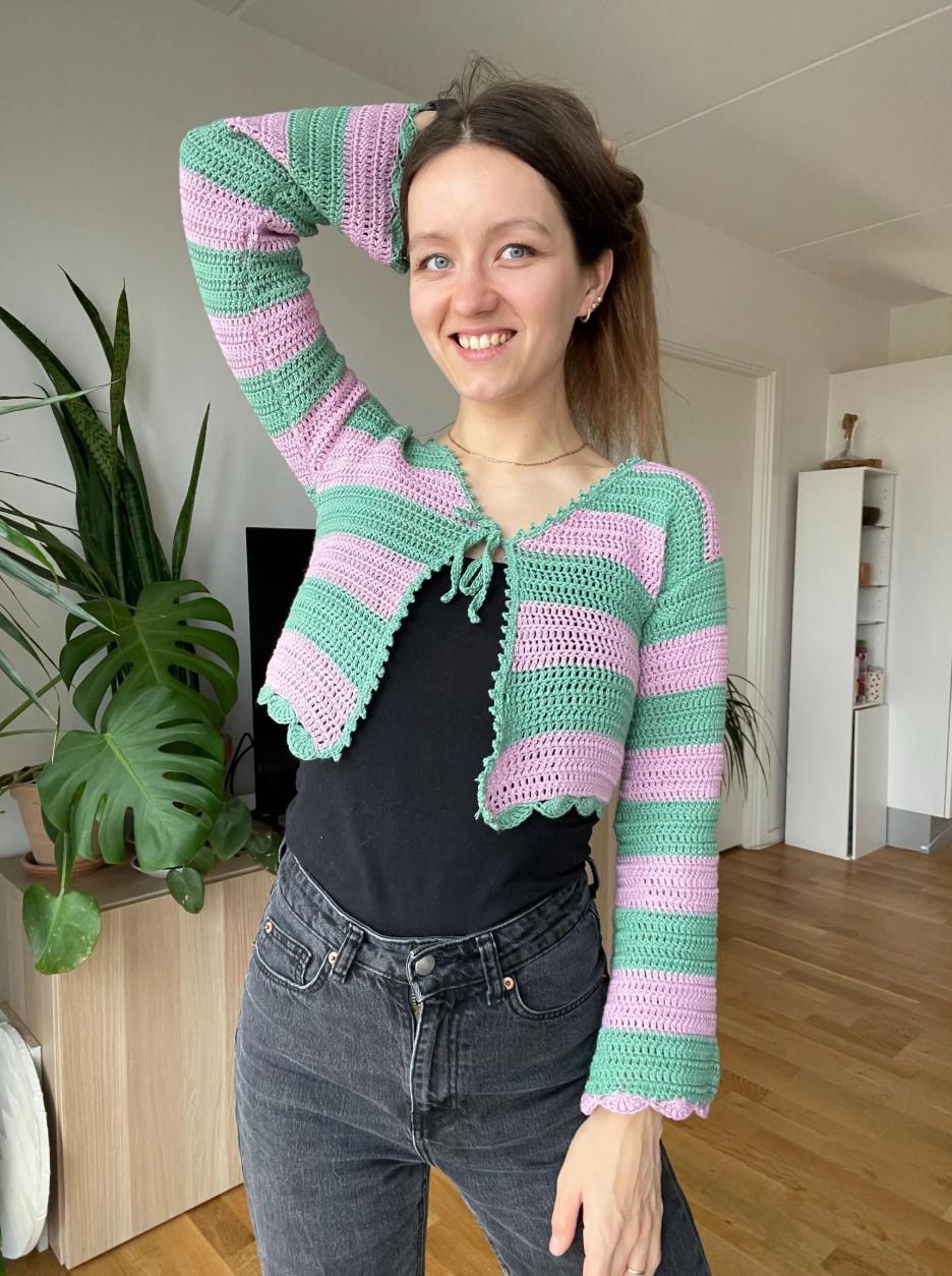 CROCHET FRONT TIE CARDIGAN | pdf pattern in English