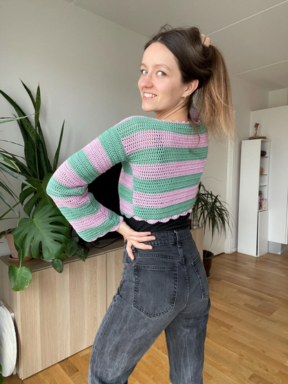 CROCHET FRONT TIE CARDIGAN | pdf pattern in English