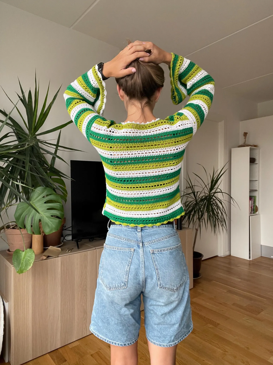 CROCHET FRONT TIE CARDIGAN | pdf pattern in English