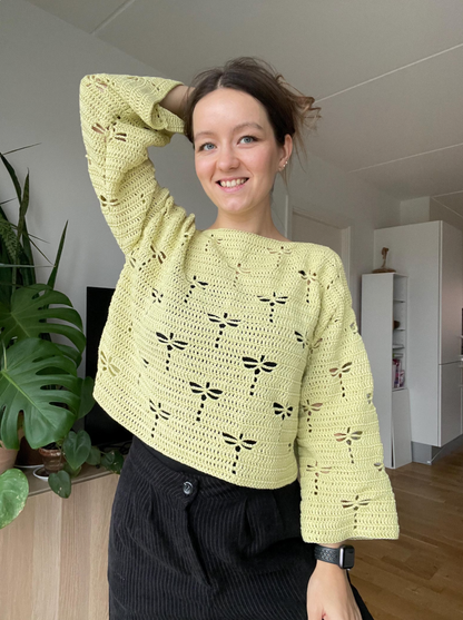 DRAGONFLY CROCHET SWEATER | pdf pattern in English