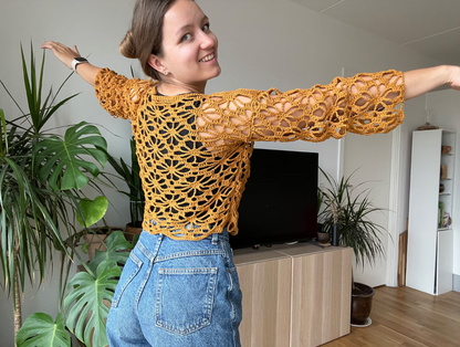 EXTRA LACY FLOWER TOP | pdf pattern in English