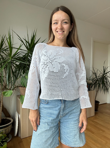 FILET CROCHET RAGLAN | pdf pattern in English