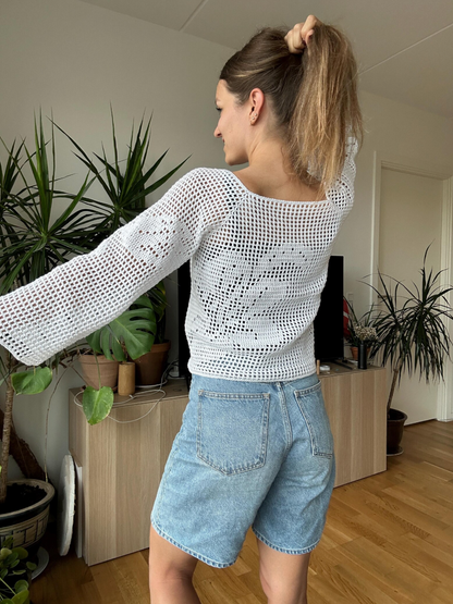 FILET CROCHET RAGLAN | pdf pattern in English