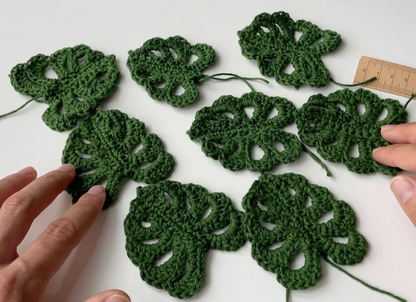 MONSTERA LEAF CROCHET | pdf pattern in English