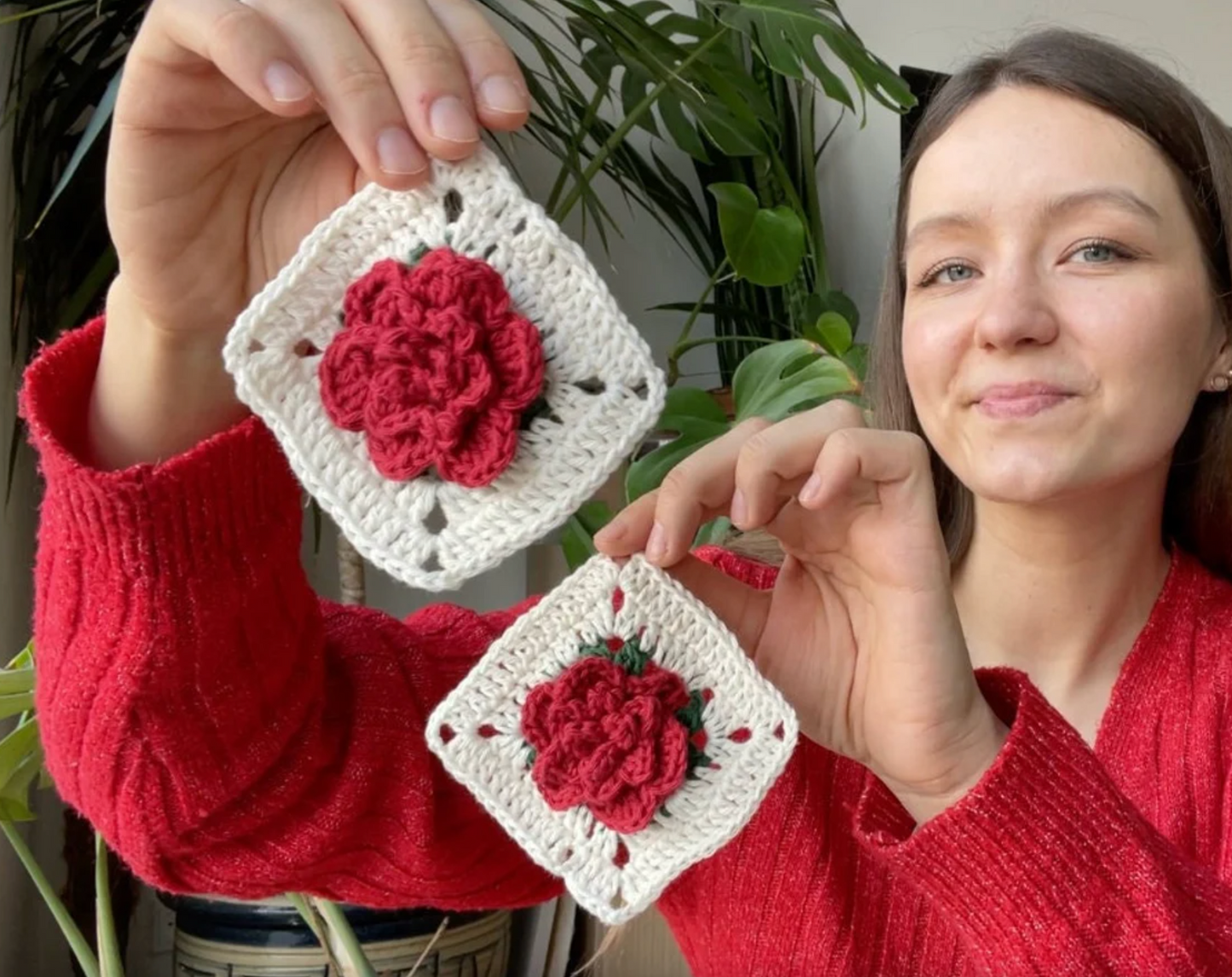ROSE GRANNY SQUARE | pdf pattern in English