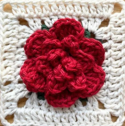 ROSE GRANNY SQUARE | pdf pattern in English