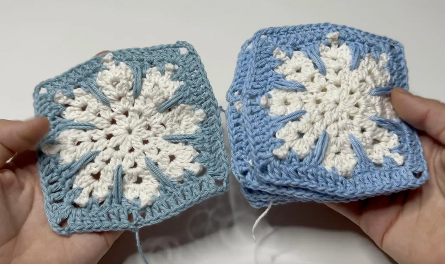 SNOWFLAKE GRANNY SQUARE | pdf pattern in English