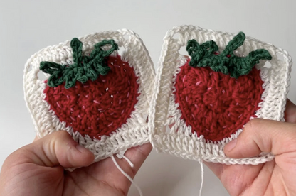 STRAWBERRY GRANNY SQUARE | pdf pattern in English