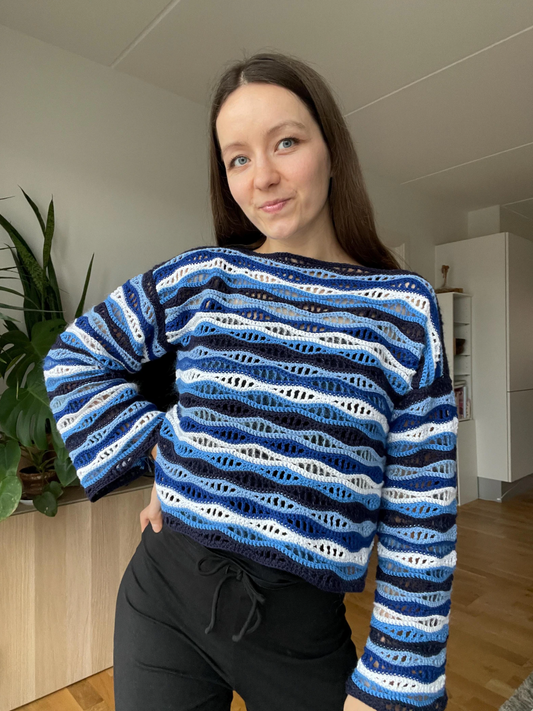WAVE CROCHET TOP | pdf pattern in English