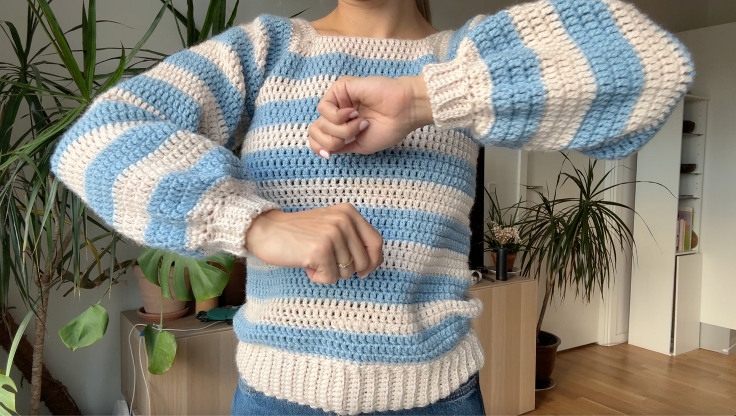 CROCHET RAGLAN SWEATER | beginner friendly pdf pattern in English